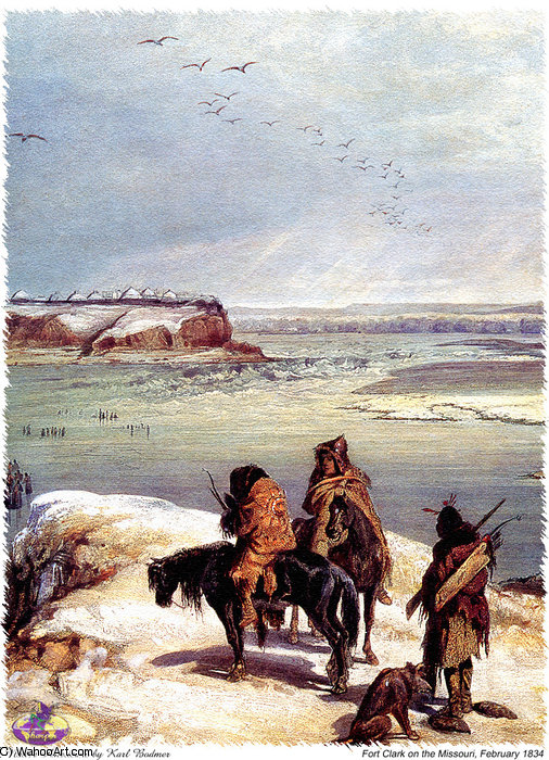 Wikioo.org - สารานุกรมวิจิตรศิลป์ - จิตรกรรม Karl Bodmer - sharper native americans (24)
