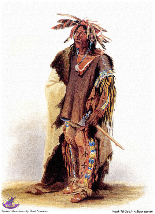 WikiOO.org - Enciclopédia das Belas Artes - Pintura, Arte por Karl Bodmer - sharper native americans (27)