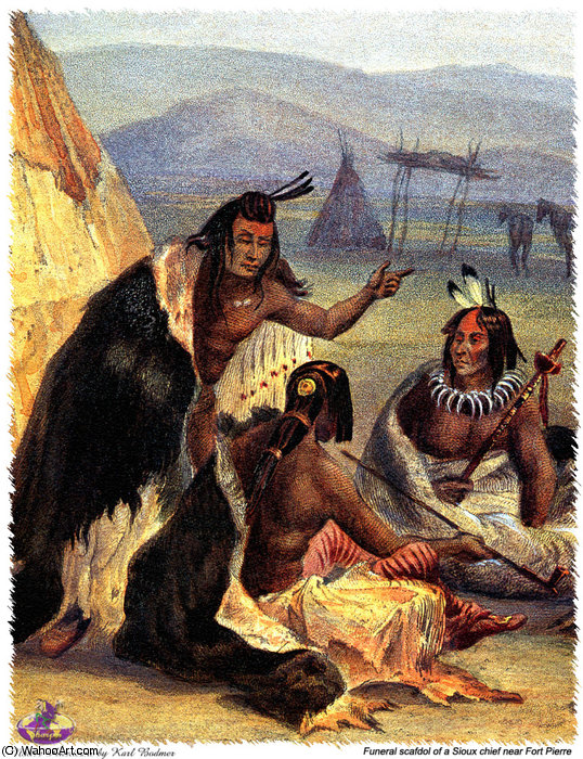 WikiOO.org - Enciklopedija likovnih umjetnosti - Slikarstvo, umjetnička djela Karl Bodmer - sharper native americans (31)