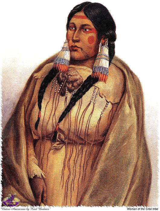 Wikioo.org - สารานุกรมวิจิตรศิลป์ - จิตรกรรม Karl Bodmer - sharper native americans (36)