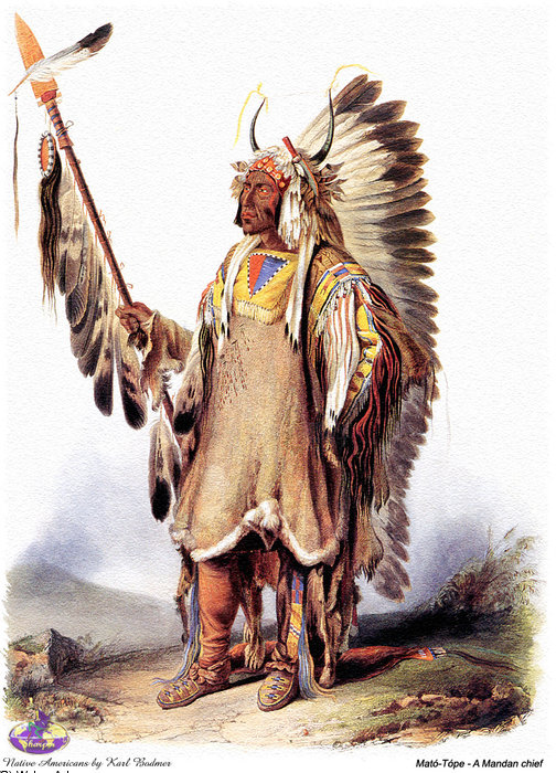 WikiOO.org - Encyclopedia of Fine Arts - Lukisan, Artwork Karl Bodmer - sharper native americans