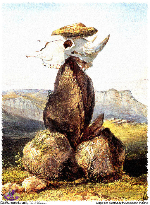 Wikioo.org - สารานุกรมวิจิตรศิลป์ - จิตรกรรม Karl Bodmer - sharper native americans (8)