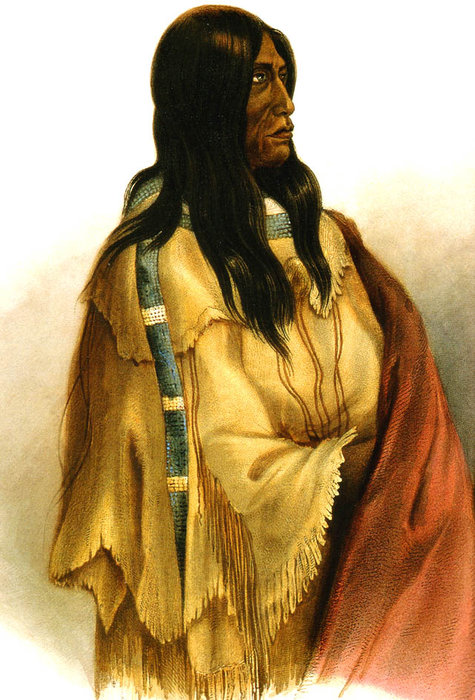 WikiOO.org - Encyclopedia of Fine Arts - Maalaus, taideteos Karl Bodmer - Woman of The Snake-Tribe