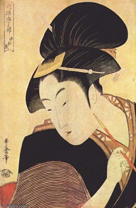 Wikioo.org - The Encyclopedia of Fine Arts - Painting, Artwork by Kitagawa Utamaro - secret love