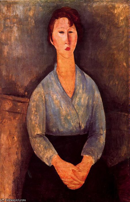 WikiOO.org – 美術百科全書 - 繪畫，作品 Amedeo Modigliani - 无题（9028）