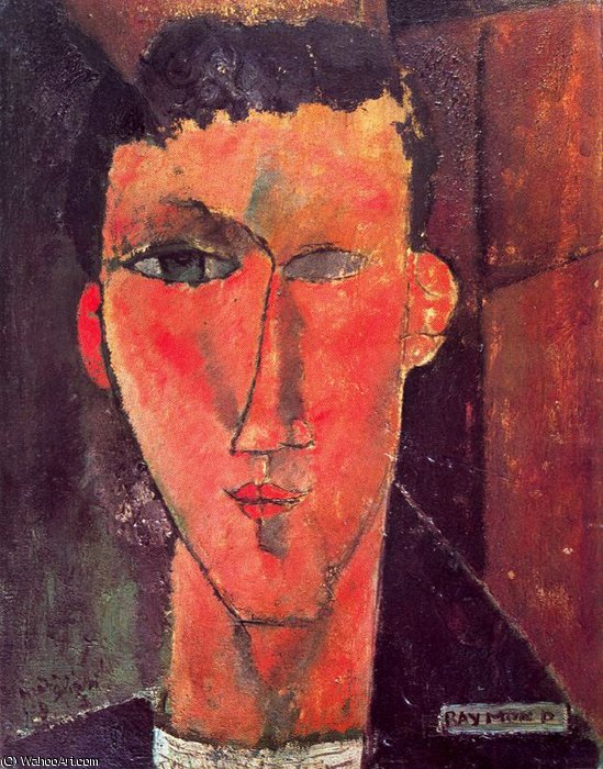 Wikioo.org – La Enciclopedia de las Bellas Artes - Pintura, Obras de arte de Amedeo Modigliani - Sin título 7379