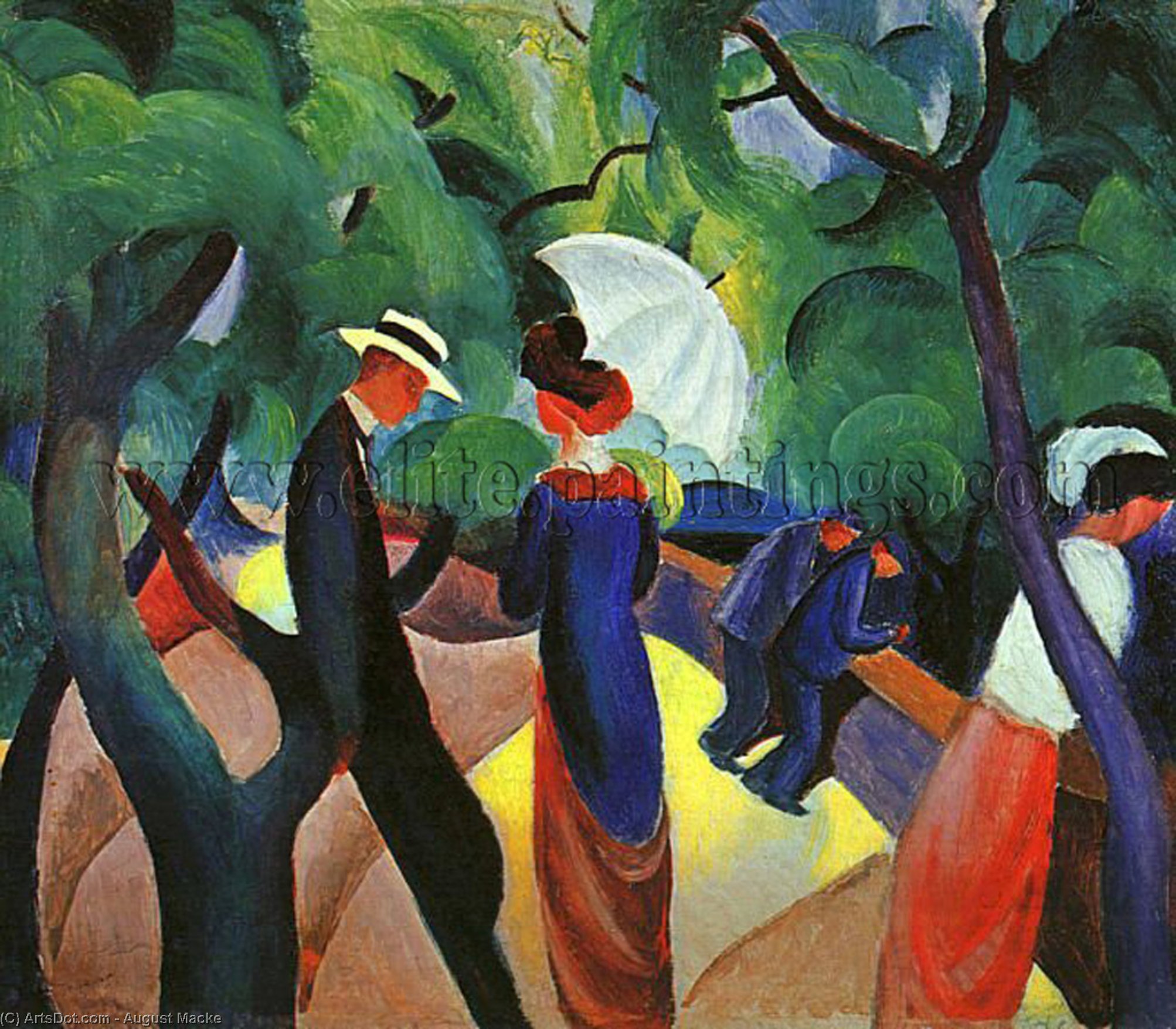 Wikioo.org - The Encyclopedia of Fine Arts - Painting, Artwork by August Macke - untitled (9943)