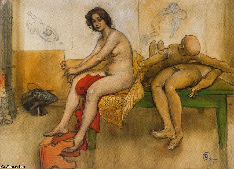 Wikioo.org – L'Encyclopédie des Beaux Arts - Peinture, Oeuvre de Carl Larsson - sans titre (5214)