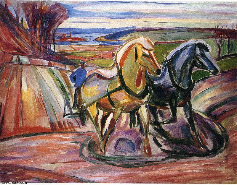 Wikoo.org - موسوعة الفنون الجميلة - اللوحة، العمل الفني Edvard Munch - untitled (3437)
