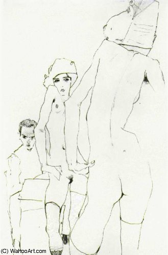 Wikioo.org - The Encyclopedia of Fine Arts - Painting, Artwork by Egon Schiele - untitled (7036)