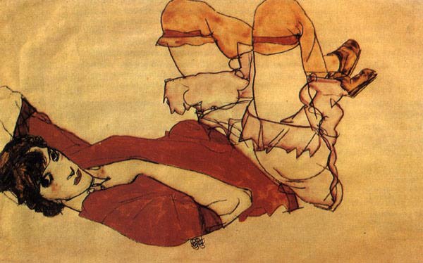Wikioo.org – La Enciclopedia de las Bellas Artes - Pintura, Obras de arte de Egon Schiele - sin título (7574)