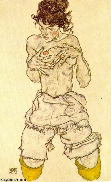 Wikioo.org – La Enciclopedia de las Bellas Artes - Pintura, Obras de arte de Egon Schiele - sin título (5154)