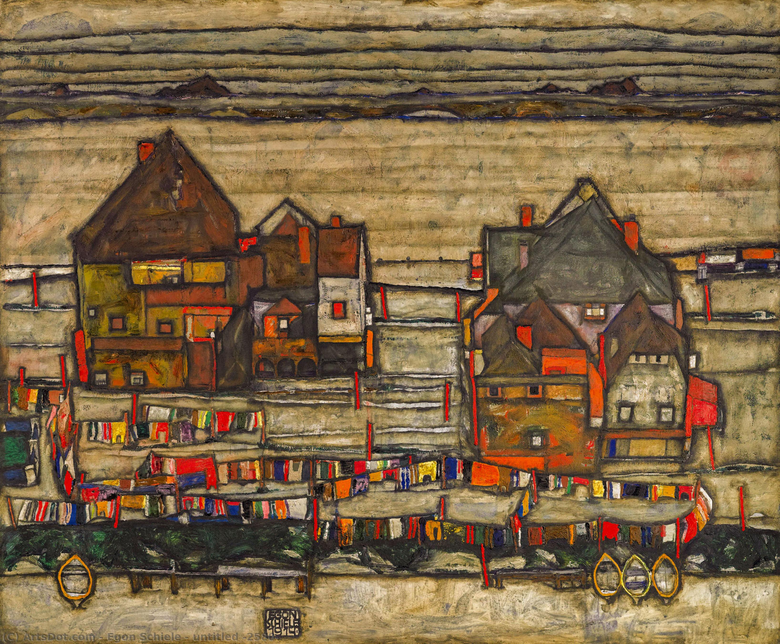 Wikoo.org - موسوعة الفنون الجميلة - اللوحة، العمل الفني Egon Schiele - untitled (2580)