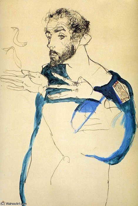 Wikioo.org - The Encyclopedia of Fine Arts - Painting, Artwork by Egon Schiele - untitled (2222)