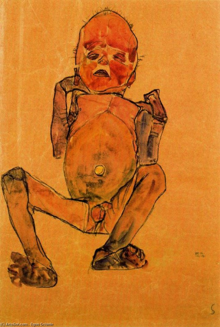 Wikioo.org - The Encyclopedia of Fine Arts - Painting, Artwork by Egon Schiele - untitled (8700)