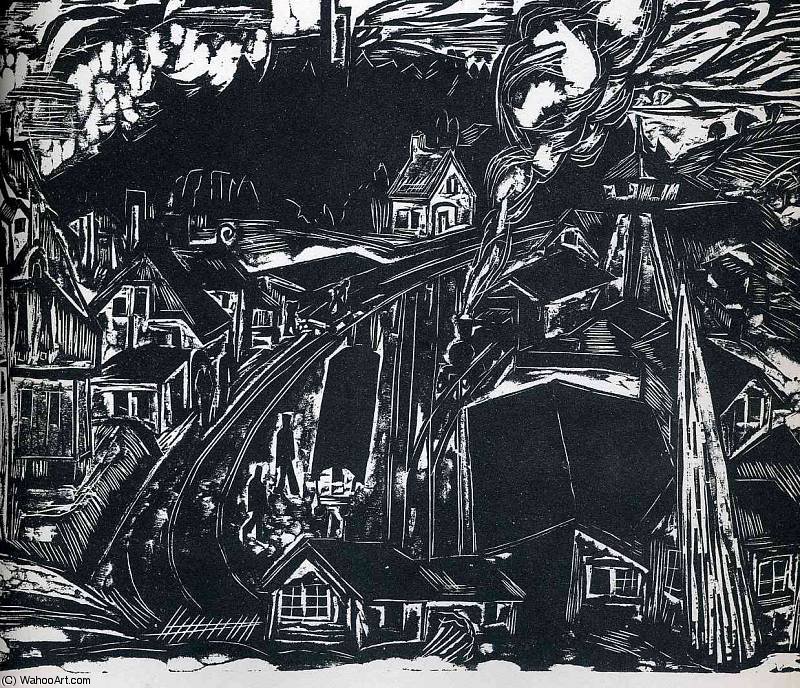 WikiOO.org – 美術百科全書 - 繪畫，作品 Ernst Ludwig Kirchner - 无题（1297）