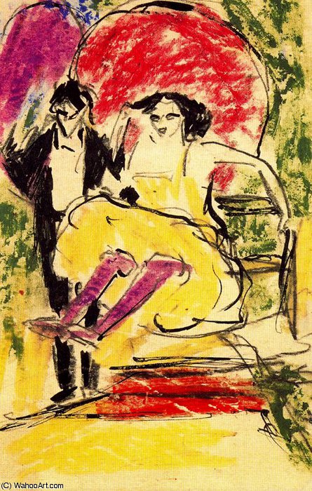 WikiOO.org – 美術百科全書 - 繪畫，作品 Ernst Ludwig Kirchner - 无题（1235）