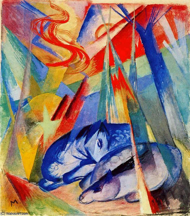 Wikioo.org - The Encyclopedia of Fine Arts - Painting, Artwork by Franz Marc - untitled (7490)