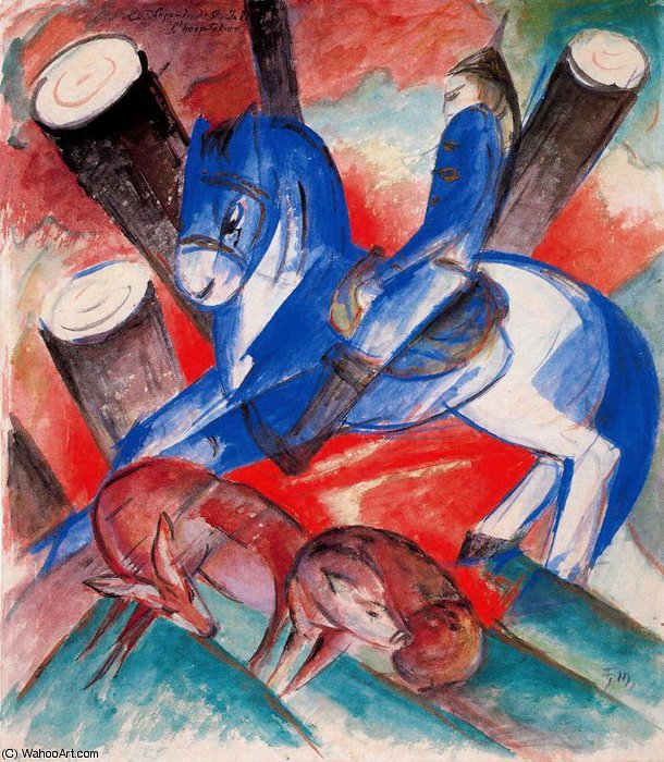Wikioo.org - The Encyclopedia of Fine Arts - Painting, Artwork by Franz Marc - untitled (2697)