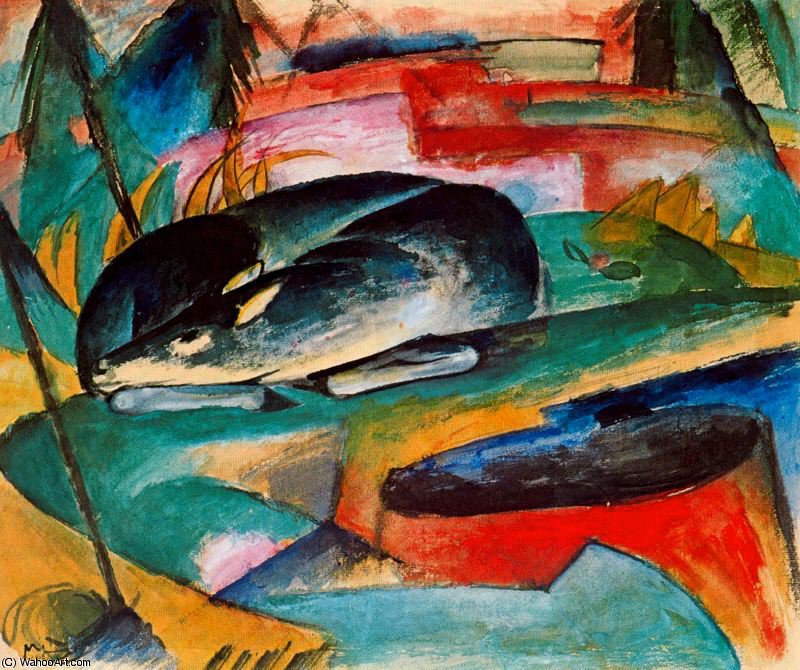 Wikioo.org - The Encyclopedia of Fine Arts - Painting, Artwork by Franz Marc - untitled (5506)