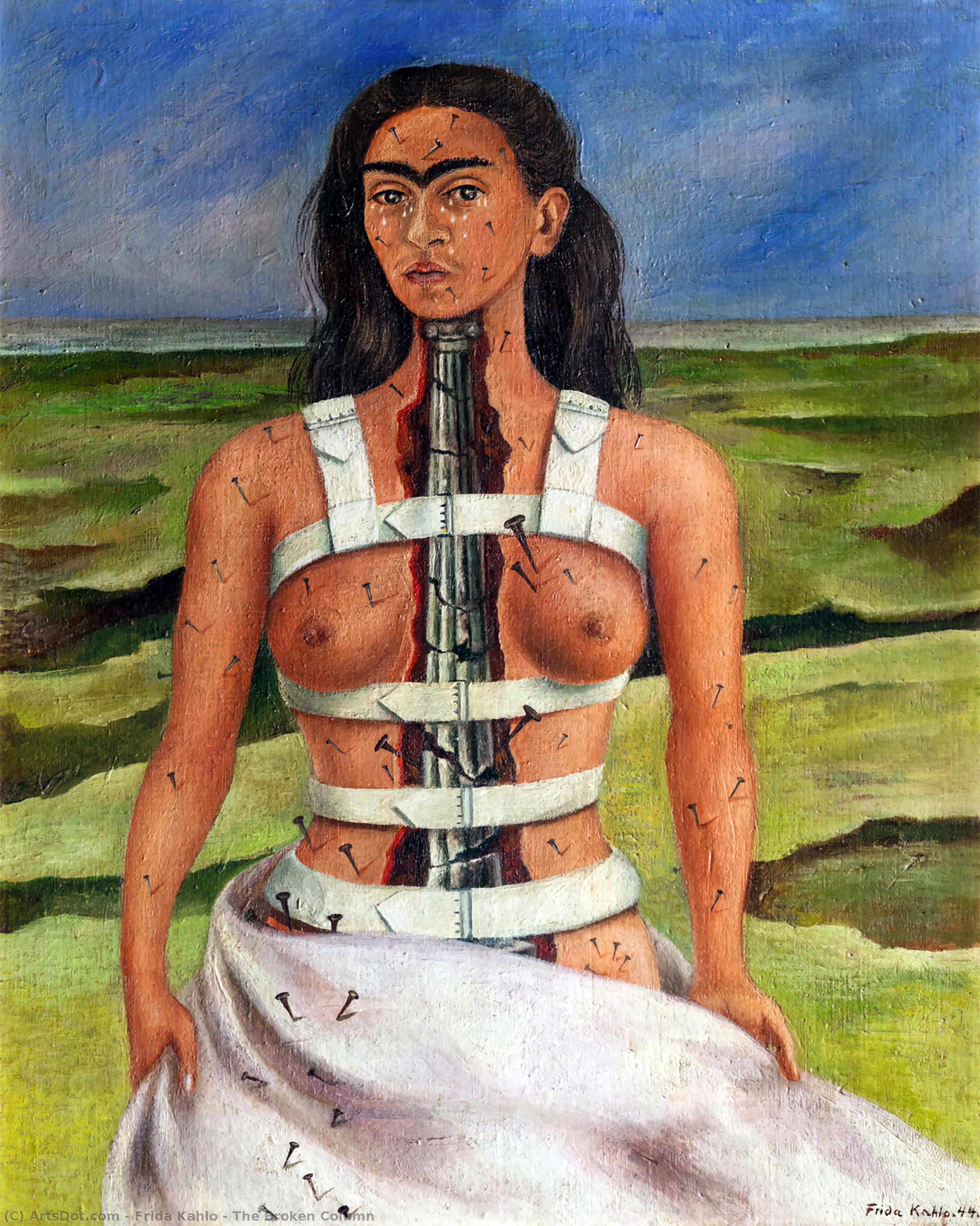 Wikioo.org - The Encyclopedia of Fine Arts - Painting, Artwork by Frida Kahlo - The Broken Column