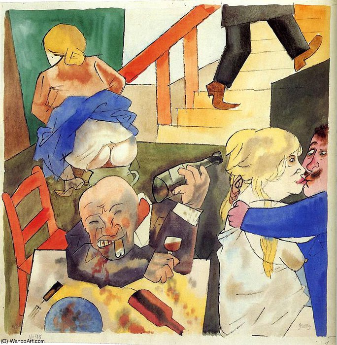 Wikioo.org - The Encyclopedia of Fine Arts - Painting, Artwork by George Grosz - untitled (3707)