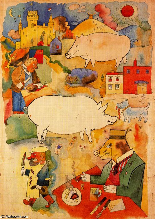 WikiOO.org - Enciklopedija dailės - Tapyba, meno kuriniai George Grosz - untitled (3249)