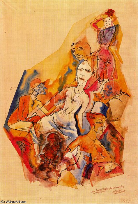 Wikoo.org - موسوعة الفنون الجميلة - اللوحة، العمل الفني George Grosz - untitled (40)