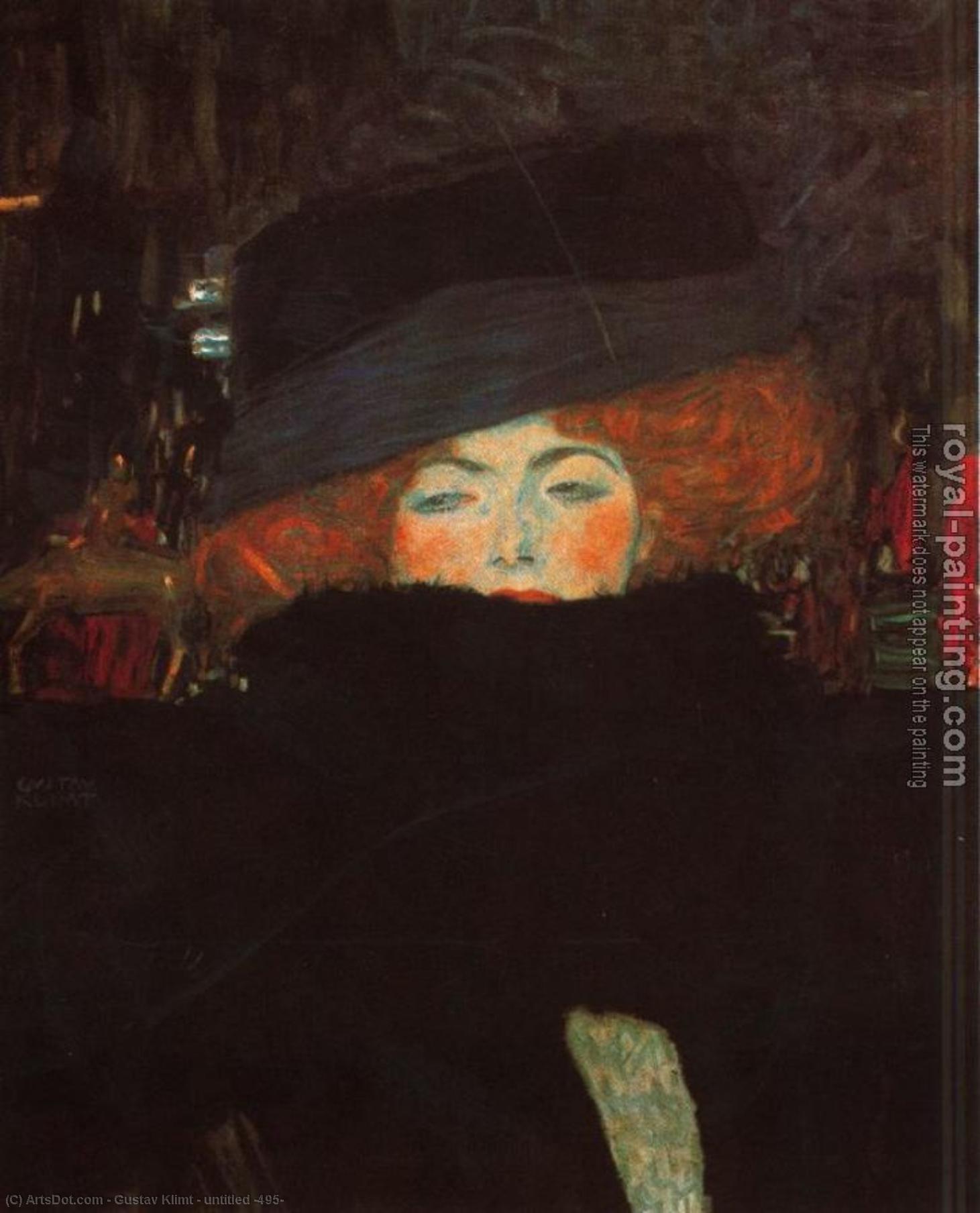 Wikioo.org – La Enciclopedia de las Bellas Artes - Pintura, Obras de arte de Gustav Klimt - Sin título 495