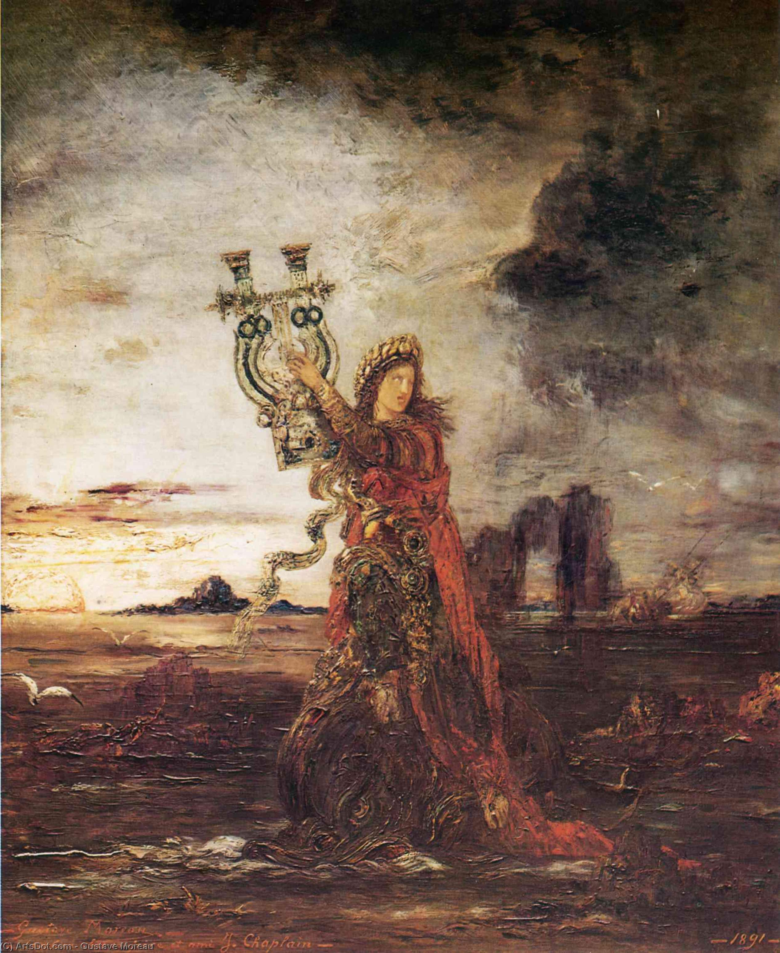 Wikioo.org – La Enciclopedia de las Bellas Artes - Pintura, Obras de arte de Gustave Moreau - Sin título 3287