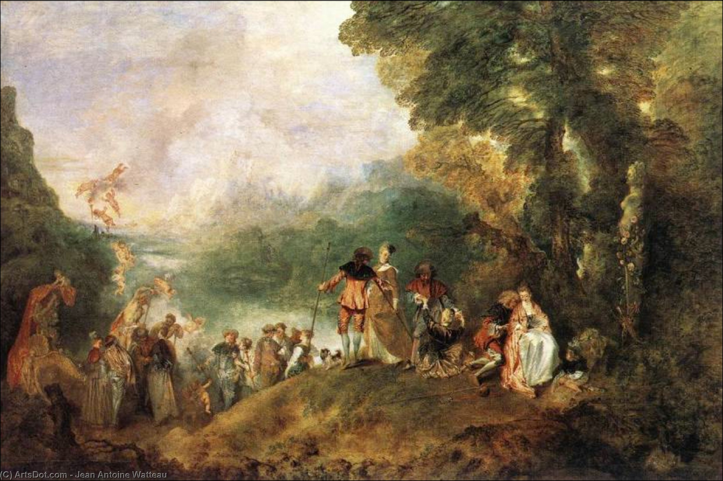Wikioo.org - สารานุกรมวิจิตรศิลป์ - จิตรกรรม Jean Antoine Watteau - untitled (447)