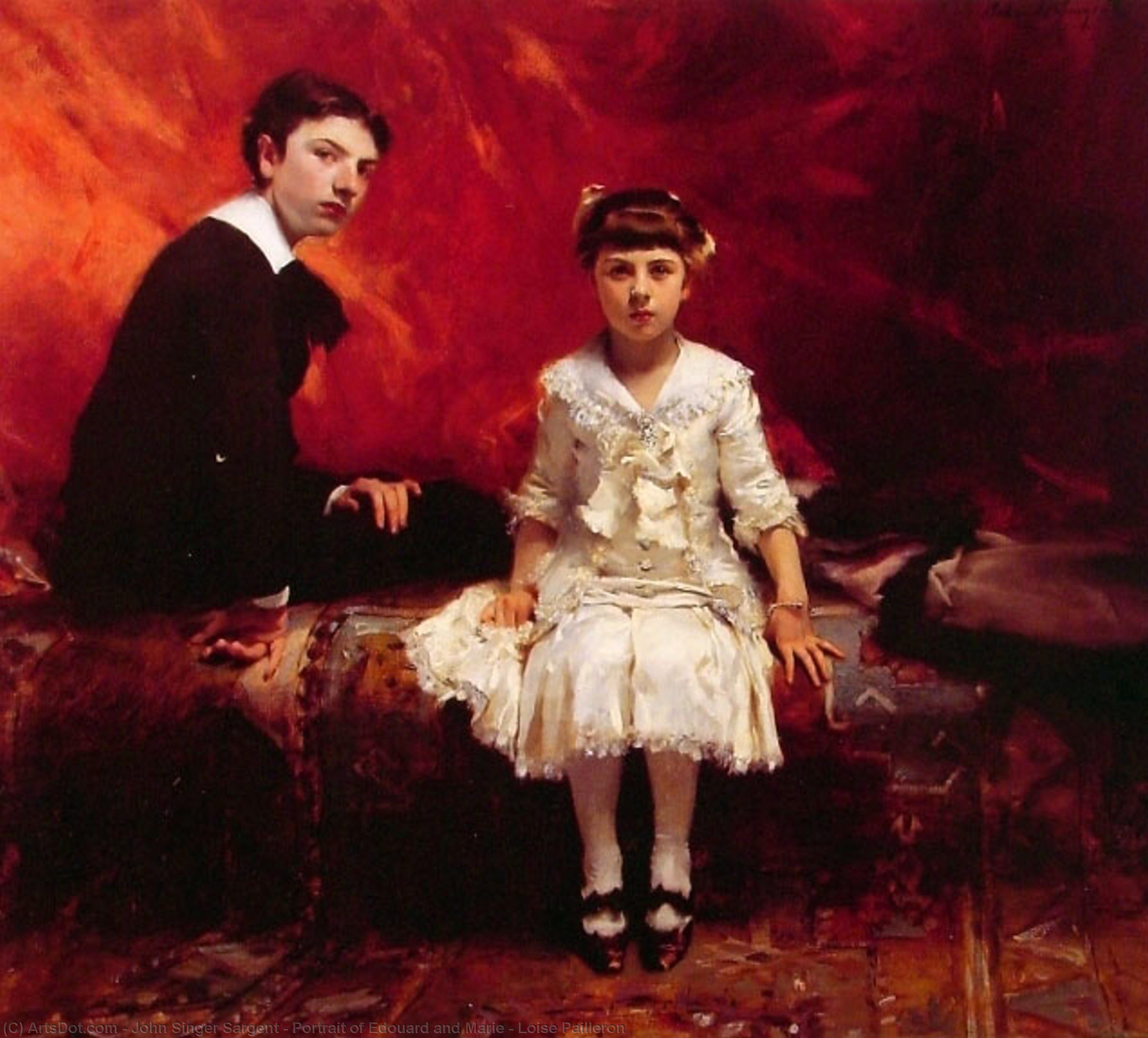 WikiOO.org - Enciklopedija dailės - Tapyba, meno kuriniai John Singer Sargent - Portrait of Edouard and Marie - Loise Pailleron