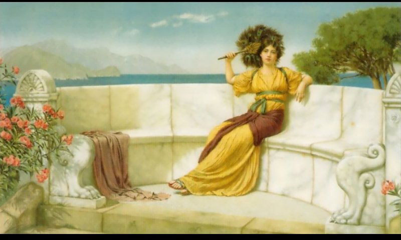 Wikioo.org – La Enciclopedia de las Bellas Artes - Pintura, Obras de arte de John William Godward - en el `prime` de verano tiempo
