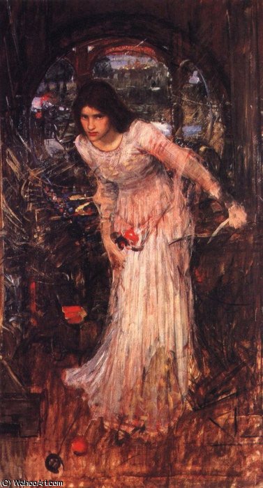 Wikioo.org – L'Encyclopédie des Beaux Arts - Peinture, Oeuvre de John William Waterhouse - La dame d étude shalott