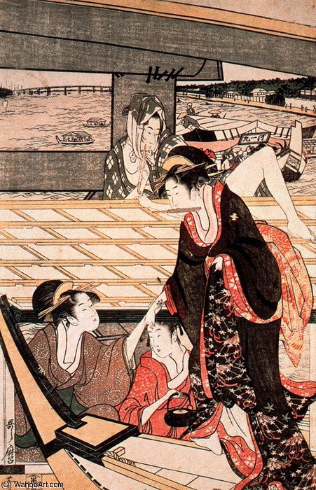 Wikioo.org - The Encyclopedia of Fine Arts - Painting, Artwork by Kitagawa Utamaro - untitled (6733)