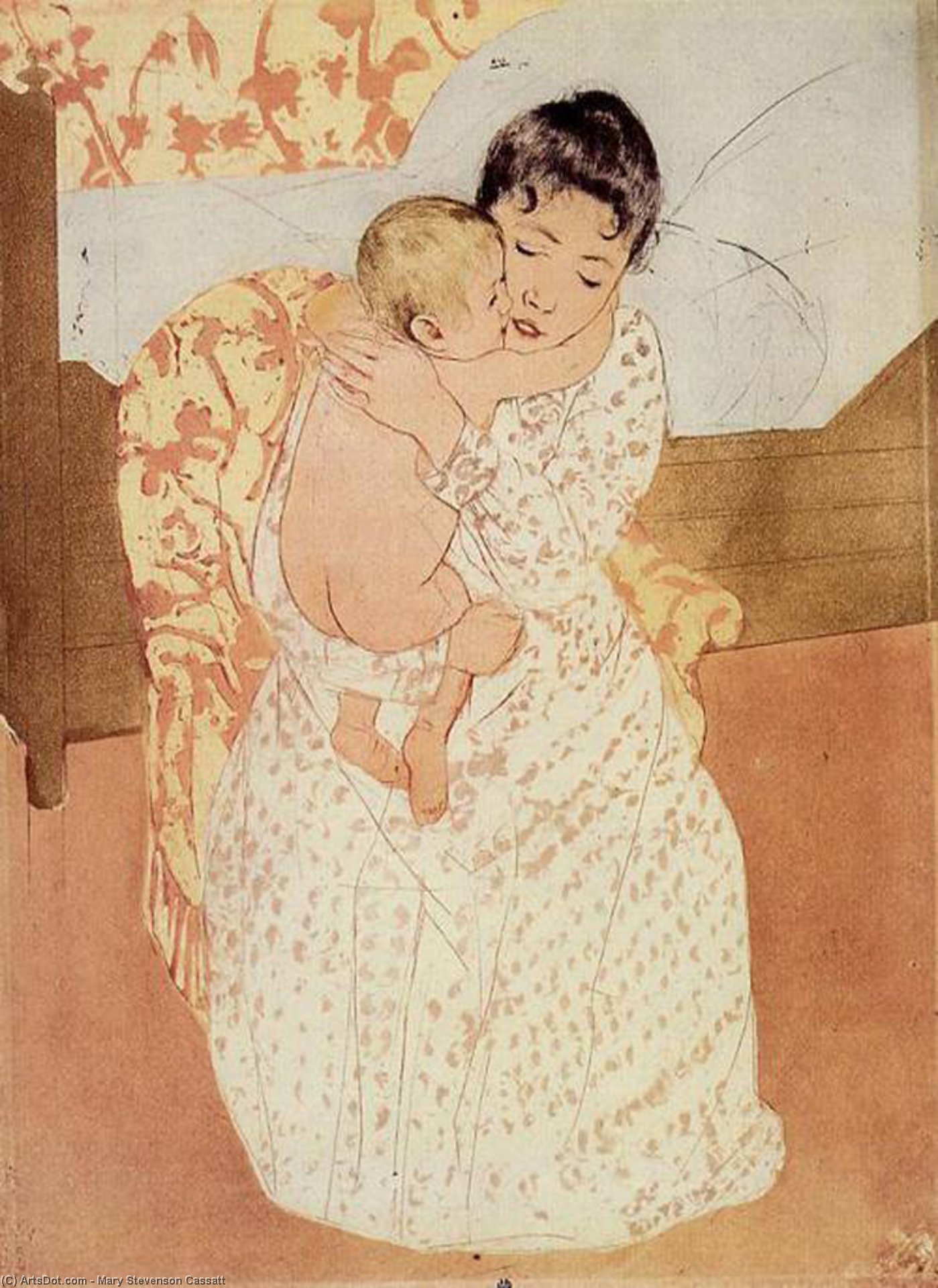 Wikioo.org - The Encyclopedia of Fine Arts - Painting, Artwork by Mary Stevenson Cassatt - nude child
