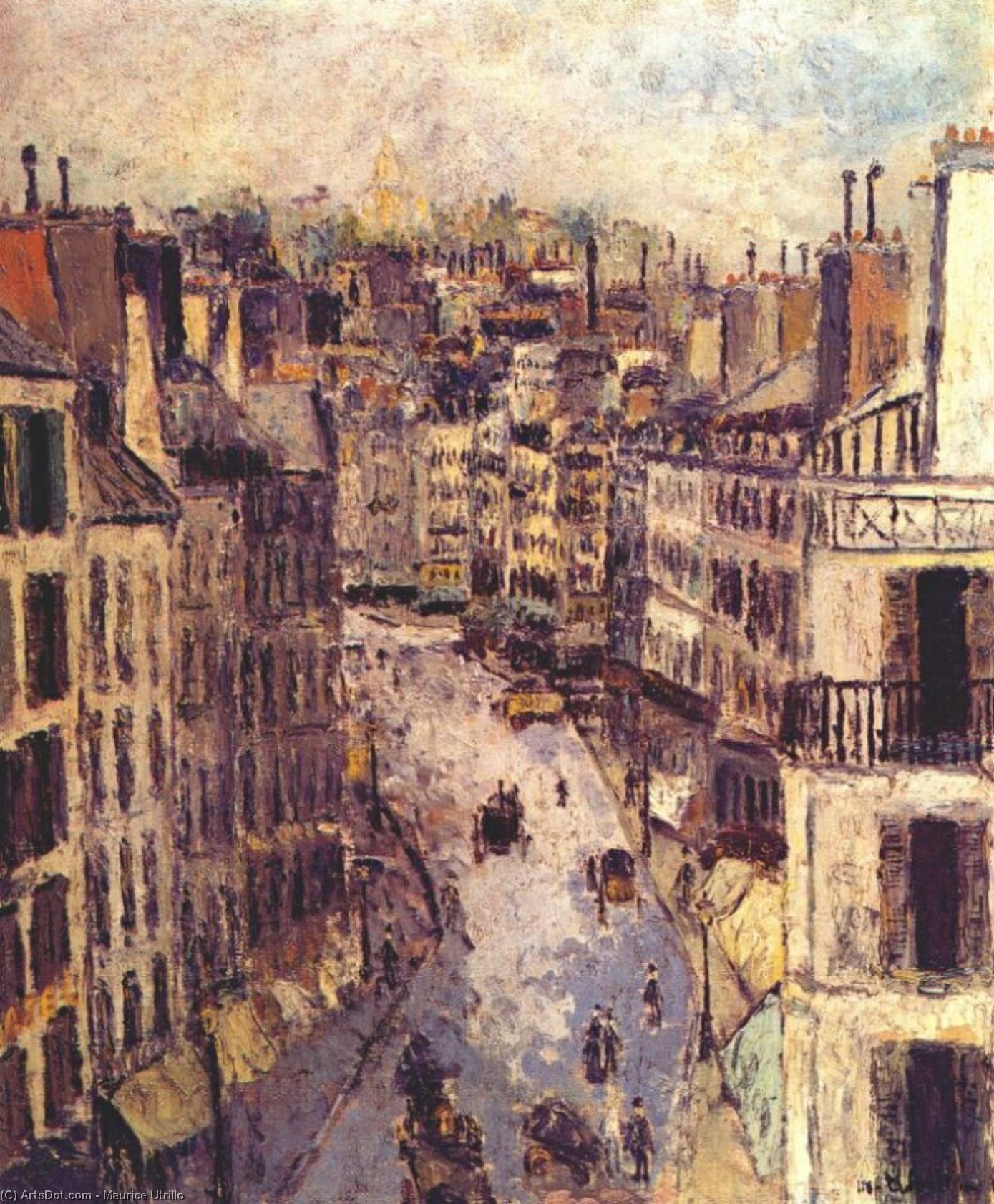 Wikioo.org - The Encyclopedia of Fine Arts - Painting, Artwork by Maurice Utrillo - rue lepic