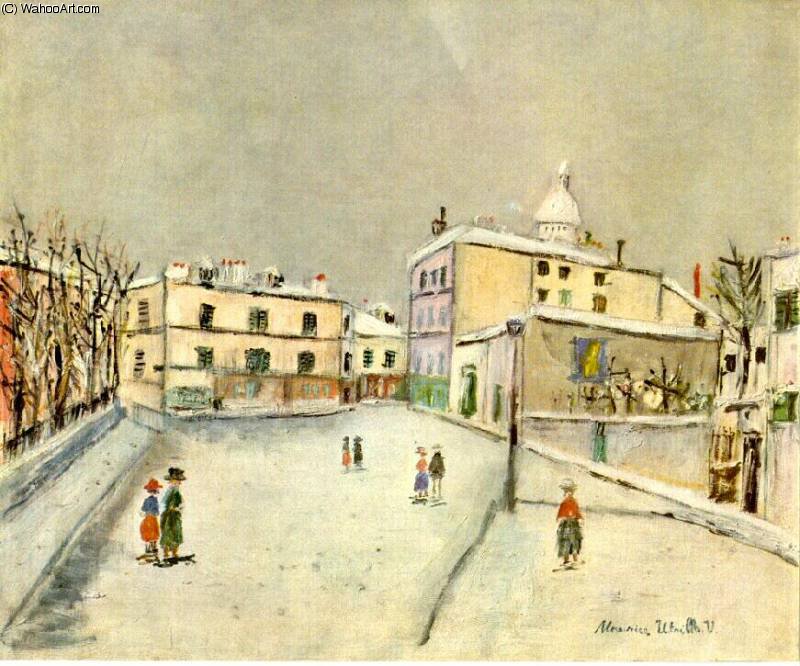 WikiOO.org - Encyclopedia of Fine Arts - Schilderen, Artwork Maurice Utrillo - snow