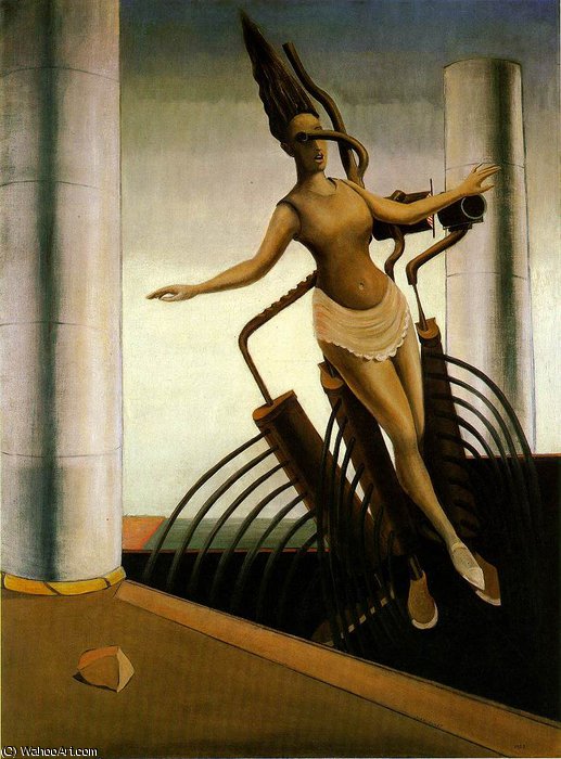Wikioo.org - The Encyclopedia of Fine Arts - Painting, Artwork by Max Ernst - The wavering woman - -