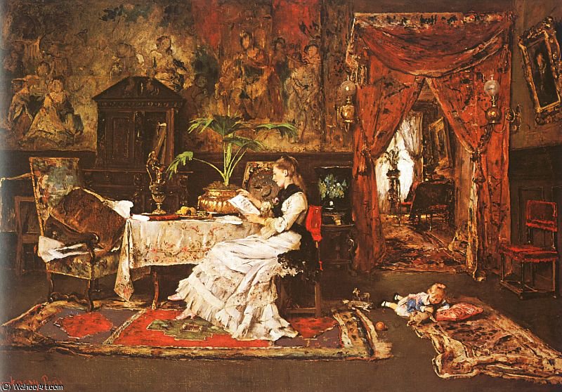Wikioo.org - The Encyclopedia of Fine Arts - Painting, Artwork by Mihaly Munkacsy - untitled (8787)
