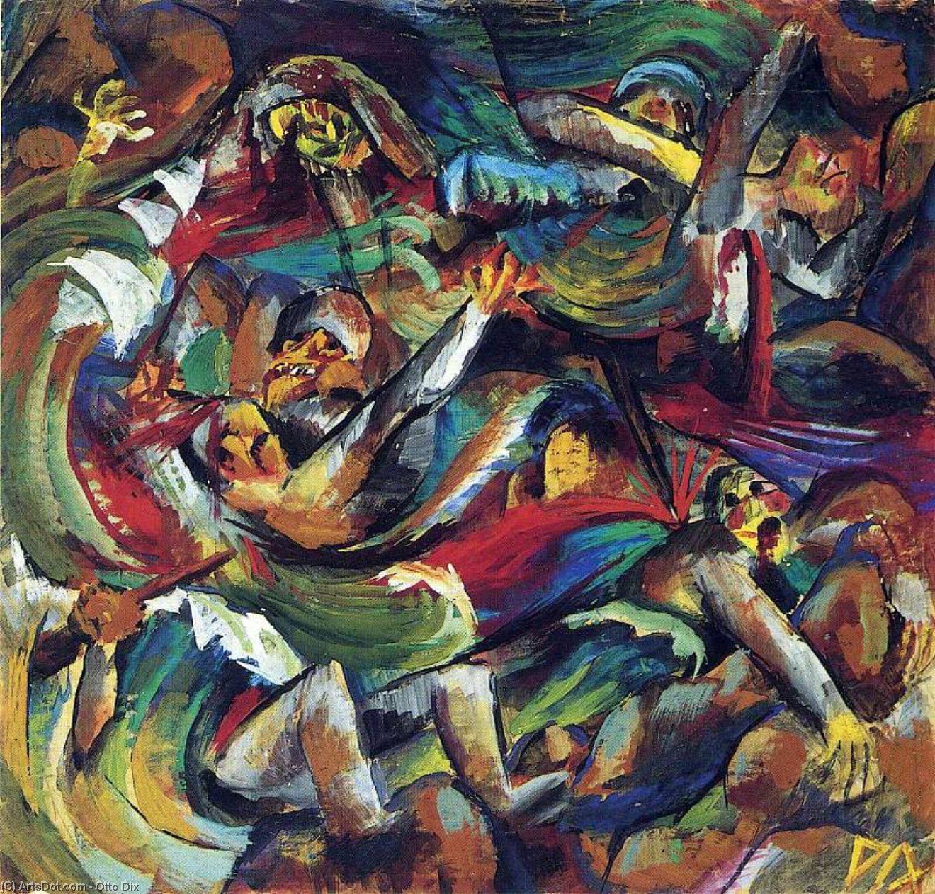 Wikioo.org – L'Enciclopedia delle Belle Arti - Pittura, Opere di Otto Dix - senza titolo 238