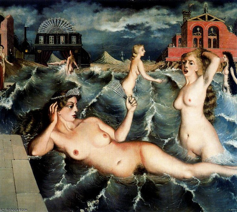 Wikioo.org – La Enciclopedia de las Bellas Artes - Pintura, Obras de arte de Paul Delvaux - sin título (2509)