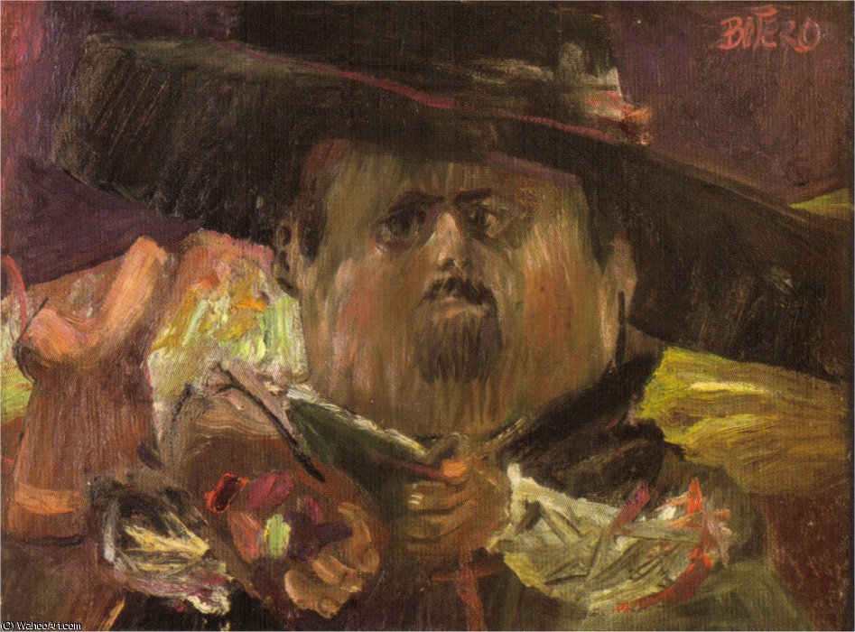 Wikioo.org - Bách khoa toàn thư về mỹ thuật - Vẽ tranh, Tác phẩm nghệ thuật Fernando Botero Angulo - autoportrait