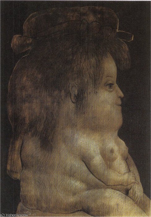 WikiOO.org - Encyclopedia of Fine Arts - Malba, Artwork Fernando Botero Angulo - silhouette de profil