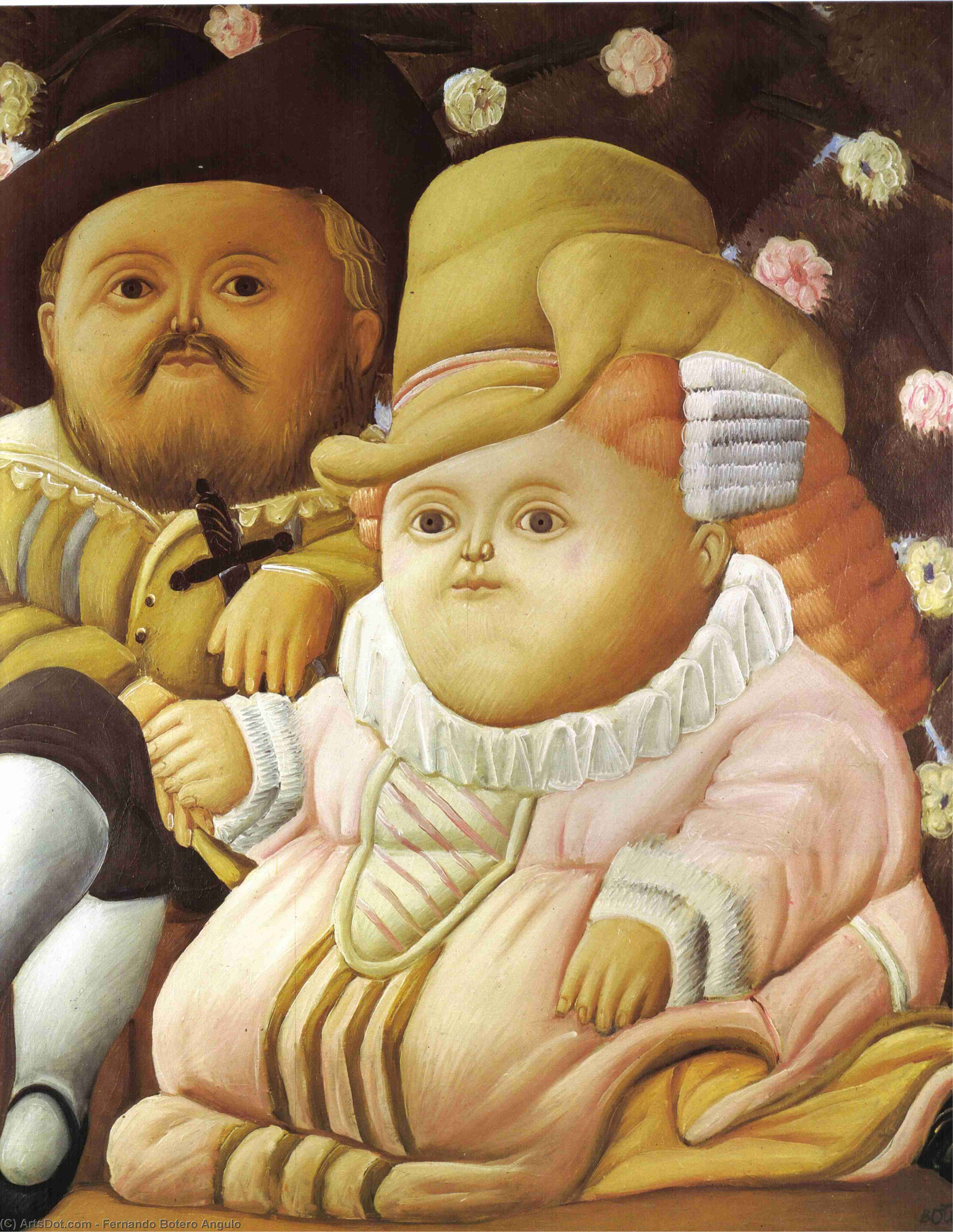 Wikoo.org - موسوعة الفنون الجميلة - اللوحة، العمل الفني Fernando Botero Angulo - rubens et sa femme