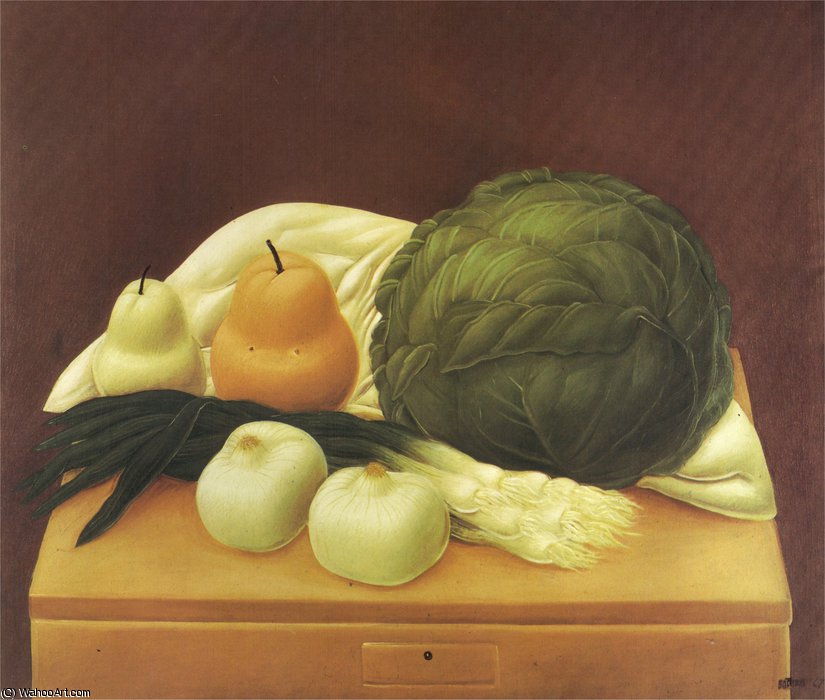 WikiOO.org - دایره المعارف هنرهای زیبا - نقاشی، آثار هنری Fernando Botero Angulo - table de cuisine