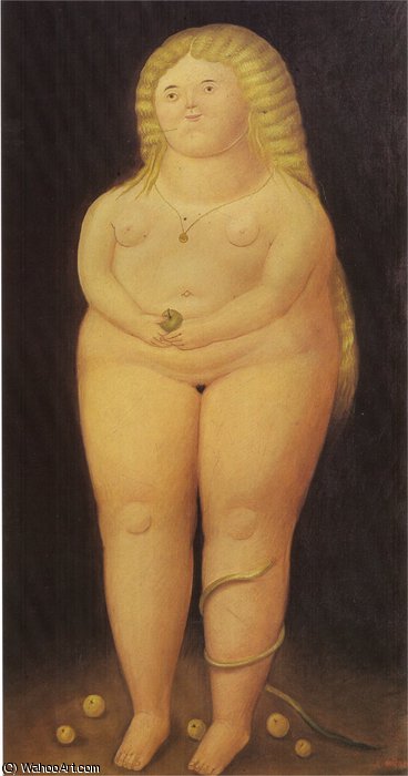 Wikioo.org - The Encyclopedia of Fine Arts - Painting, Artwork by Fernando Botero Angulo - adam et eve (eve)