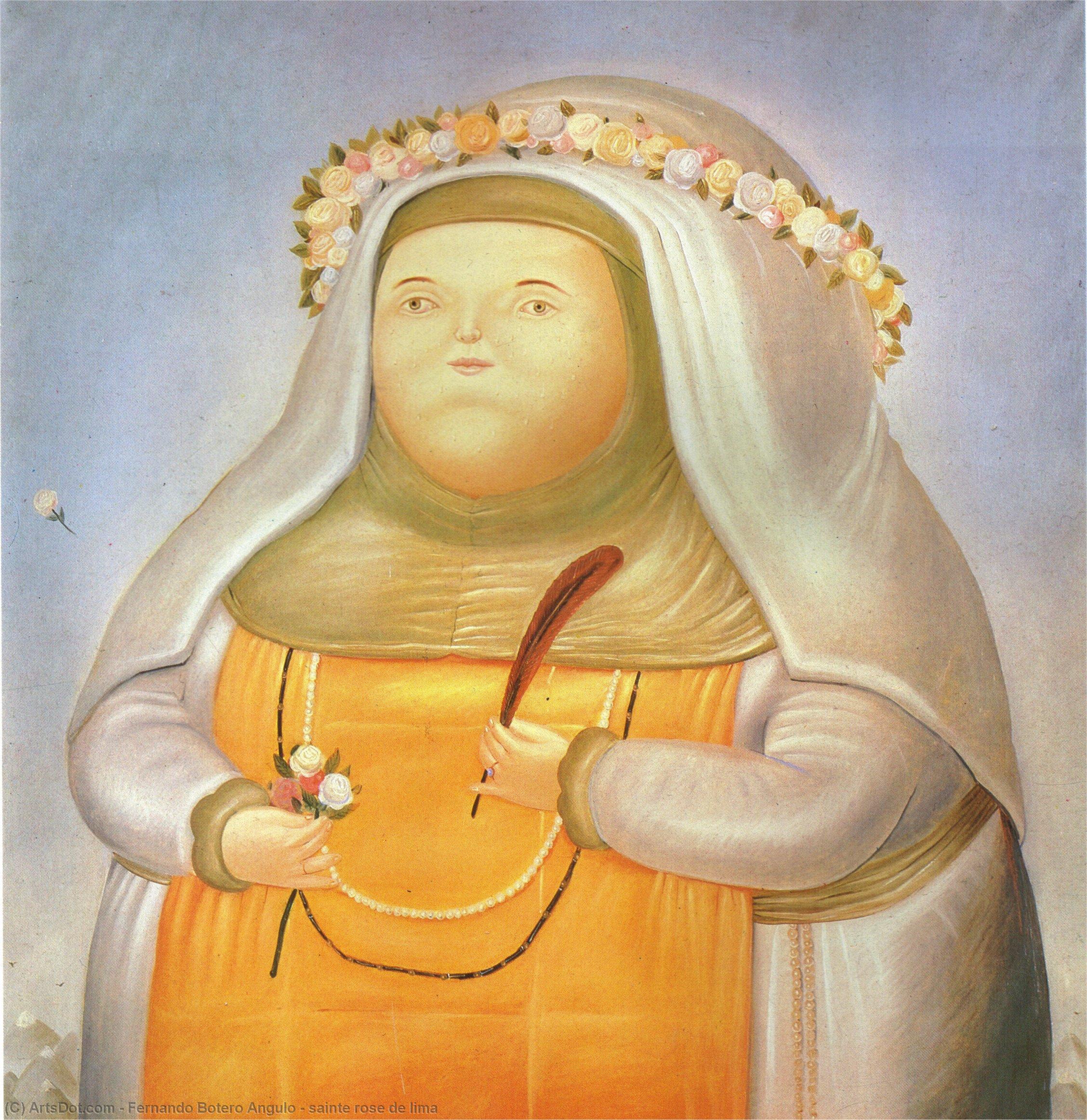 Wikioo.org - The Encyclopedia of Fine Arts - Painting, Artwork by Fernando Botero Angulo - sainte rose de lima