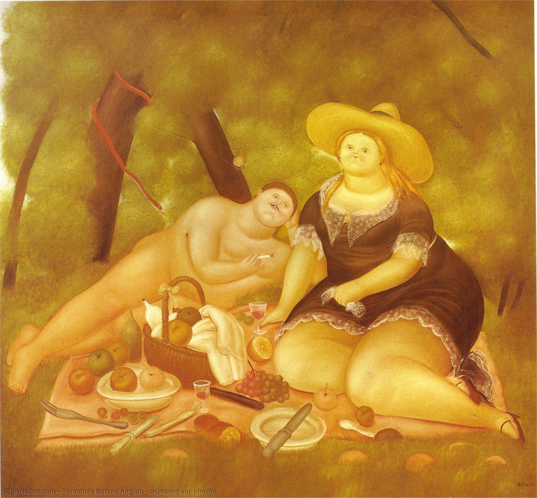 Wikioo.org - The Encyclopedia of Fine Arts - Painting, Artwork by Fernando Botero Angulo - déjeuner sur l'herbe