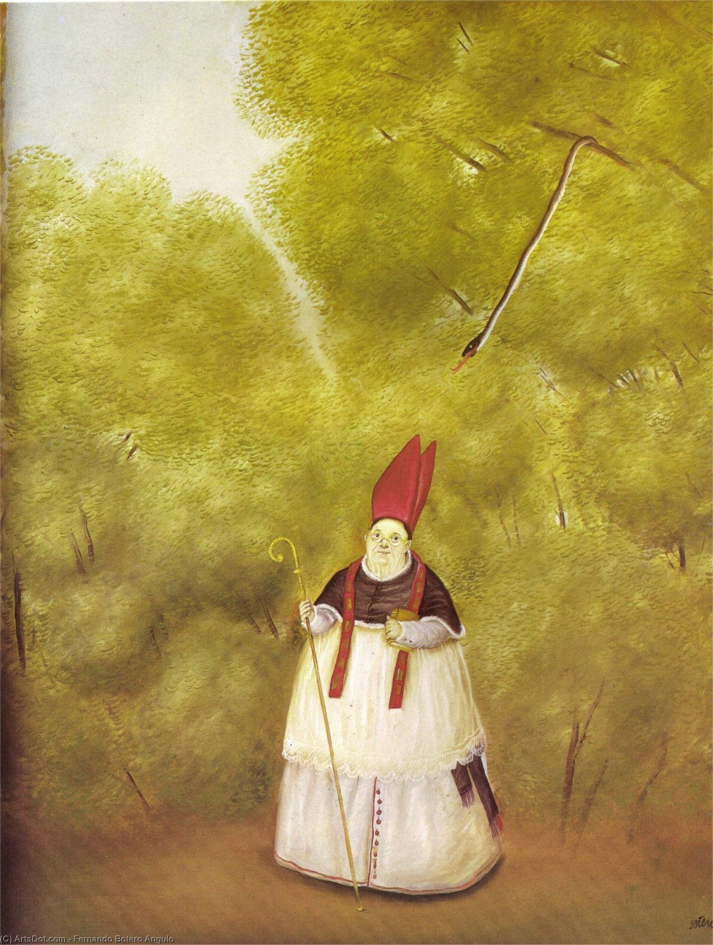 WikiOO.org - Encyclopedia of Fine Arts - Malba, Artwork Fernando Botero Angulo - archevêque perdu dans le bois